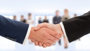 business men handshake