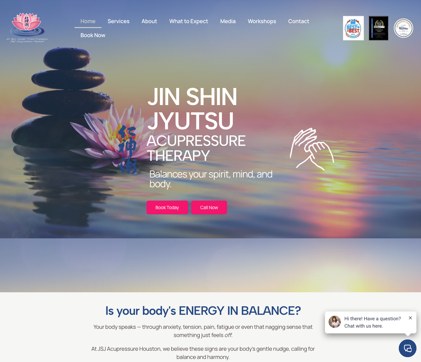 JSJ Acupressure Houston website