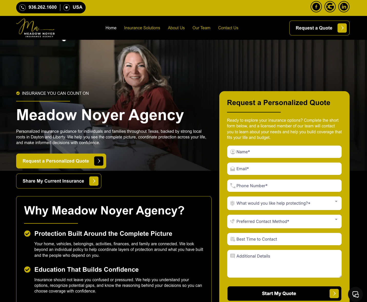 Meadow Noyer Agency website